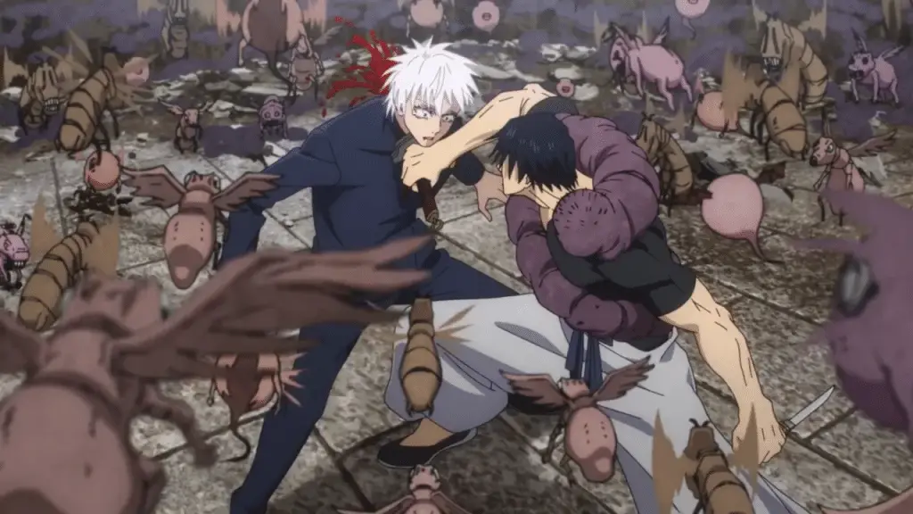 Jujutsu Kaisen : Toji blesse gravement Gojo lors de leur premier combat dans la saison 2