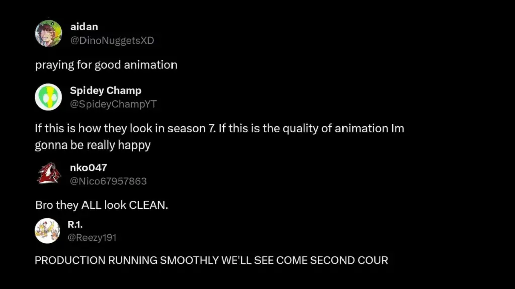 Les fans réagissent aux nouveaux visuels des personnages de My Hero Academia saison 7