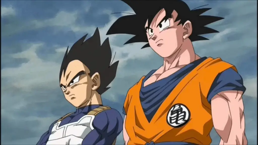 Goku et Vegeta dans Dragon Ball
