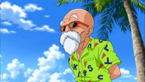 Master Roshi alias Tortue Géniale dans Dragon ball