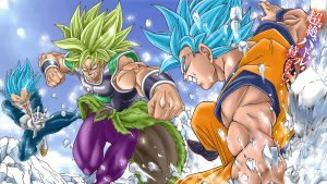 Illustration promotionnelle des nouveaux dessins de Toyotaro sur l'univers de Dragon Ball