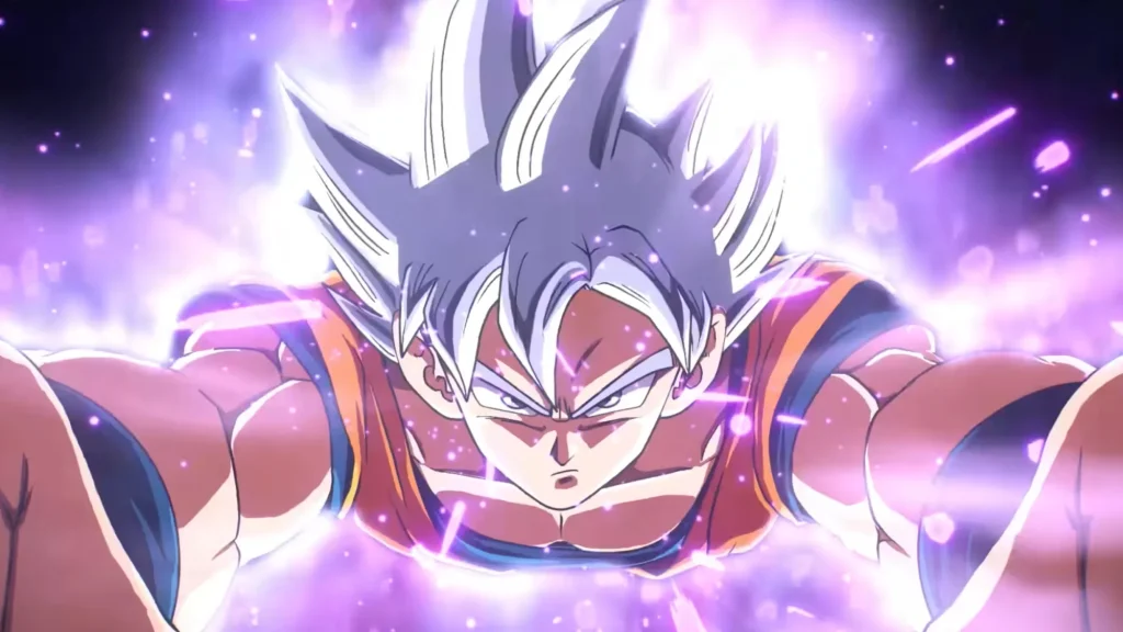 Illustration des cinq versions les plus puissantes de l'Ultra Instinct dans Dragon Ball Super, mettant en avant les personnages en action