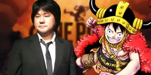 Key visual de l'arc Elbaf de One Piece avec Luffy en Gear 5 affrontant de nouveaux ennemis puissants.
