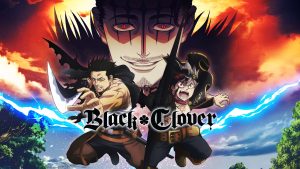 Visuel clé pour l'arc final de Black Clover, mettant en scène Asta et ses amis dans une bataille épique