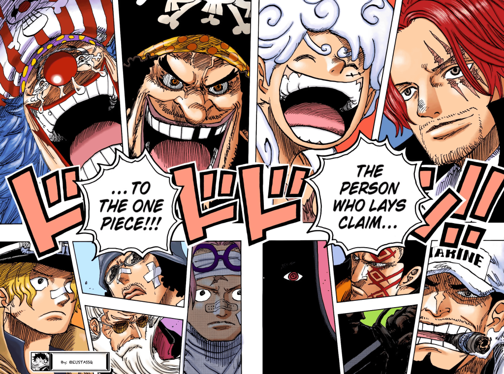 Illustration des évolutions de pouvoir des personnages principaux dans la saga finale de One Piece