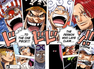Illustration des évolutions de pouvoir des personnages principaux dans la saga finale de One Piece