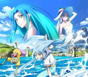 Visuel clé de la saison 4 de Tensei Shitara Slime Datta Ken mettant en avant des personnages emblématiques dans un décor captivant