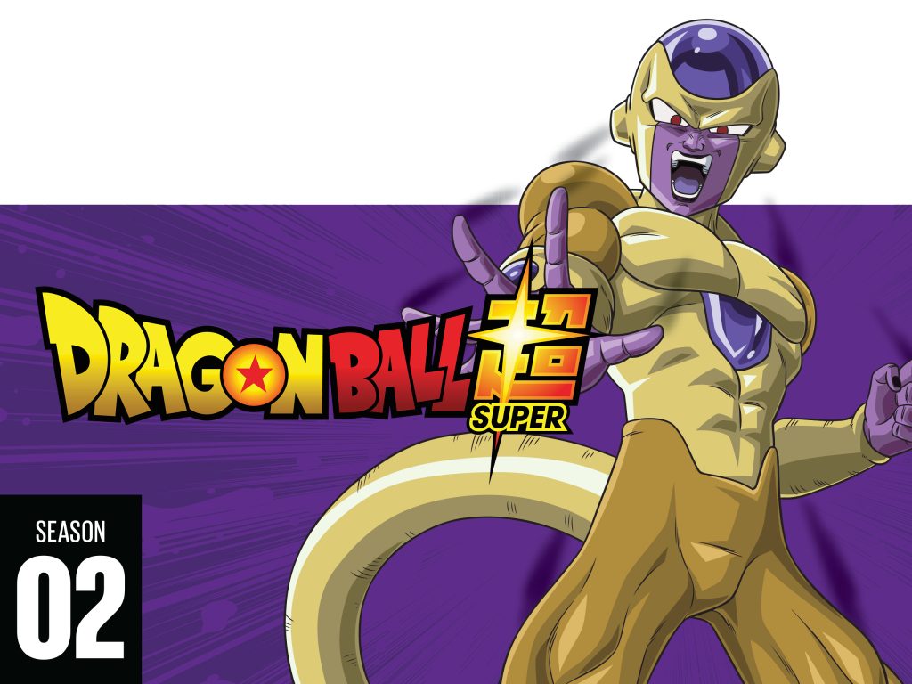 Illustration pour la saison 2 de Dragon Ball Super mettant en avant la forme Ultra Instinct des personnages emblématiques et des combats intenses.