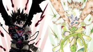 Illustration de l'épilogue de Black Clover, mettant en avant Asta et ses amis dans une scène émotive symbolisant la fin de l'histoire.